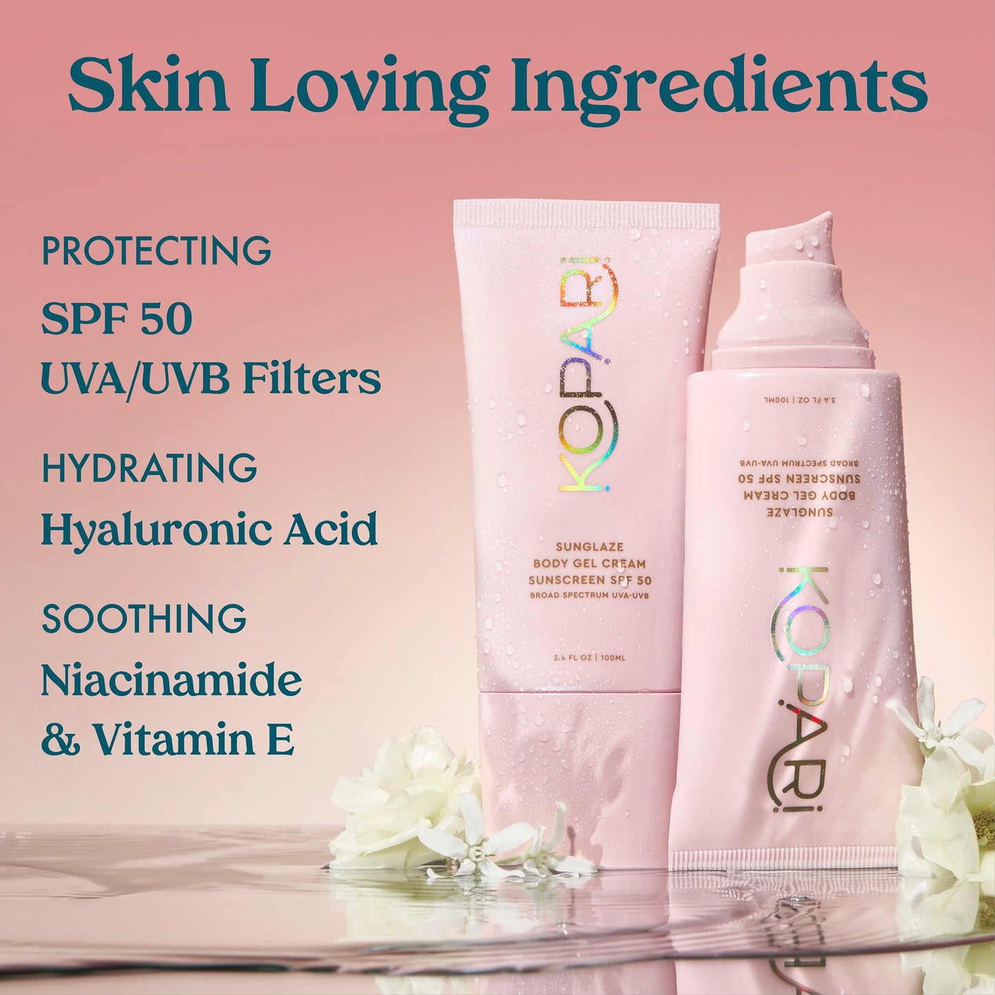 Sunglaze Body Gel Cream Sunscreen SPF 50
