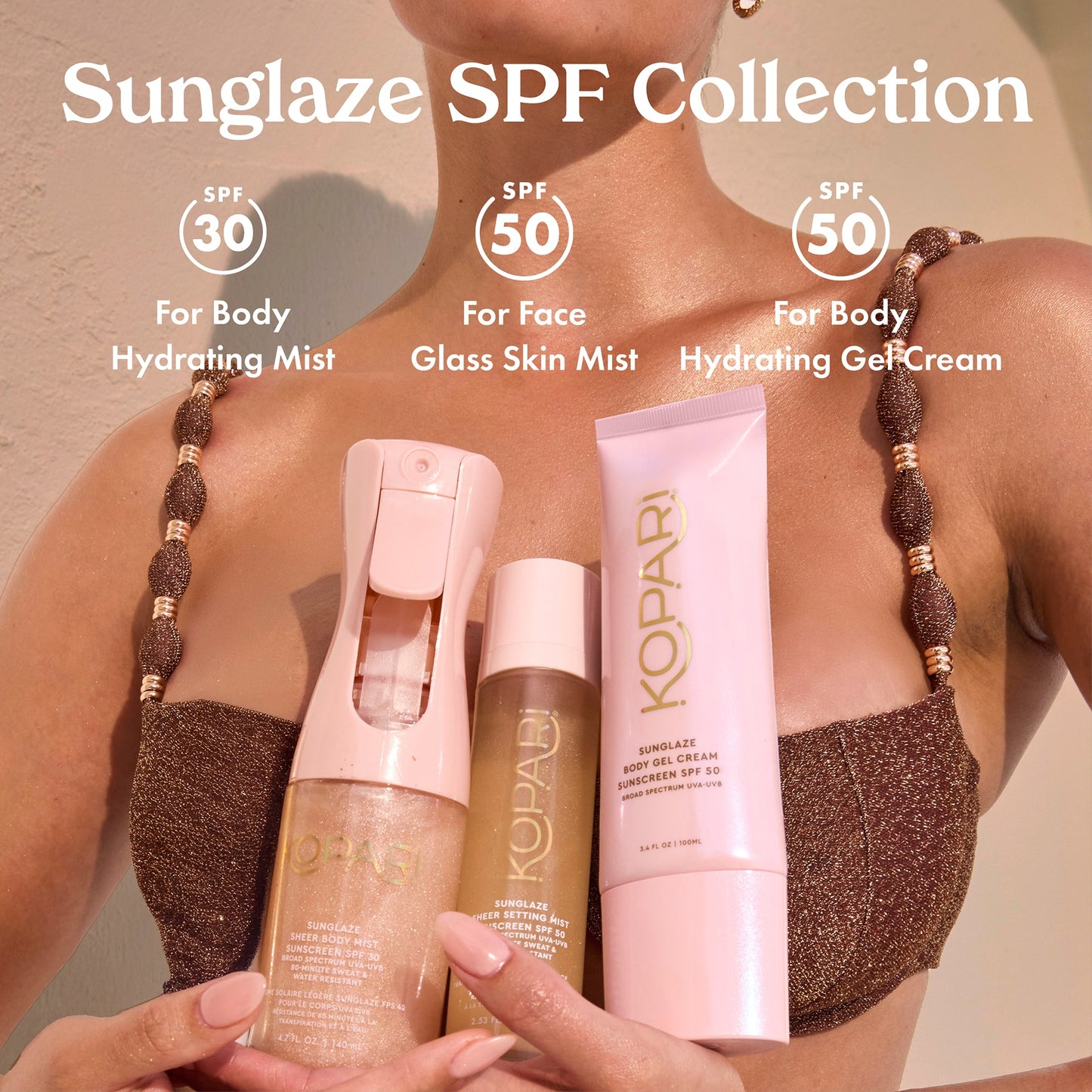 Sunglaze Body Gel Cream Sunscreen SPF 50