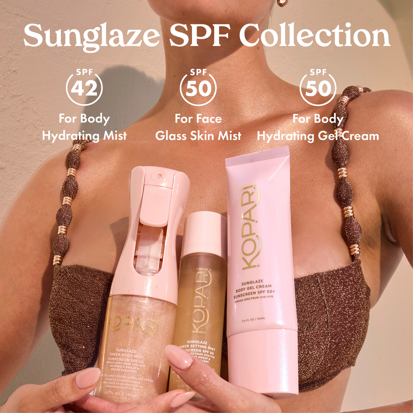 Sunglaze Body Gel Cream Sunscreen SPF 50+